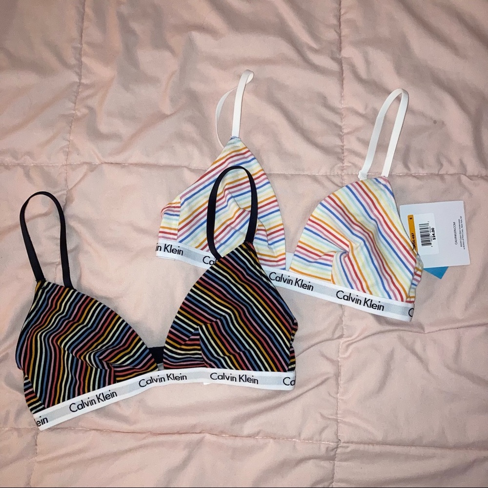 2 Calvin Klein bralettes